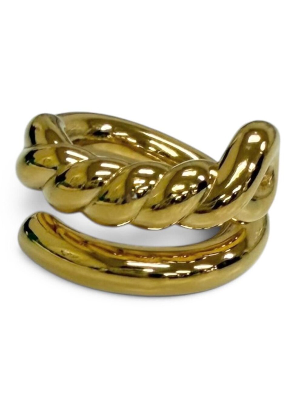 Bottega Veneta Twist Ring Gold
